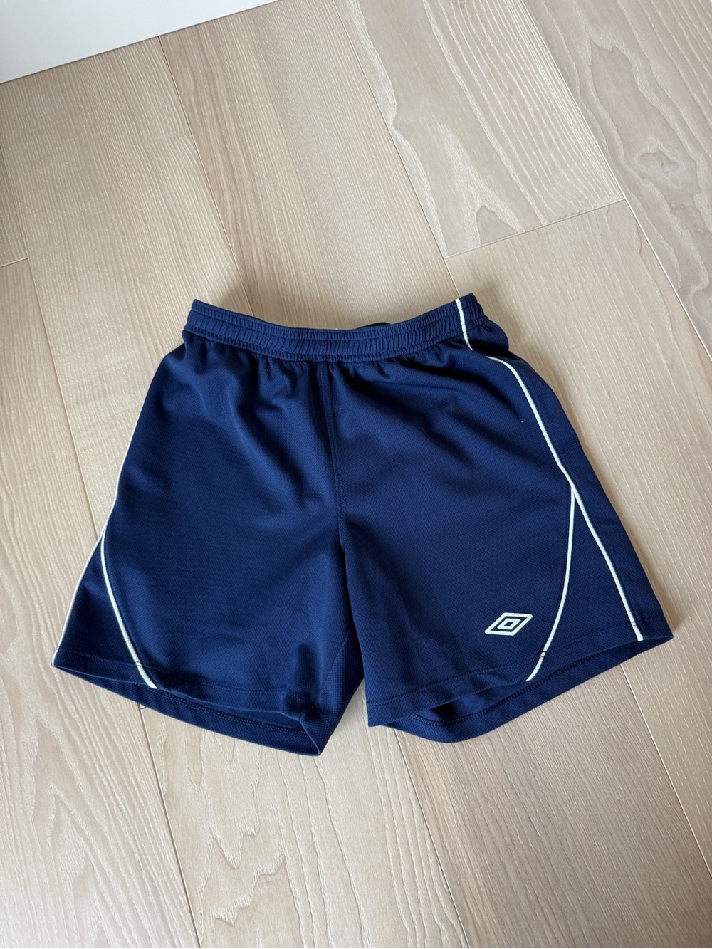 Umbro Navy Athletic Shorts with White Trim